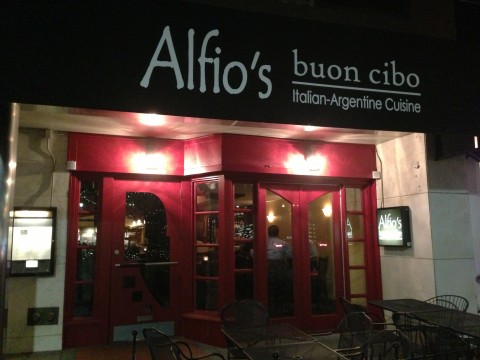 Outside Alfio's
