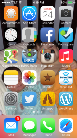iOS 7 On My iPhone 5