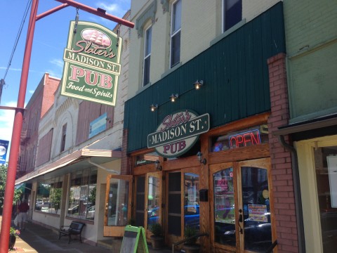 Outside Slater's Madison Street Pub