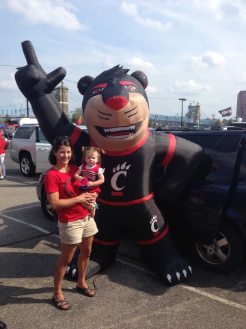 Kim and Paige at the Tailgate