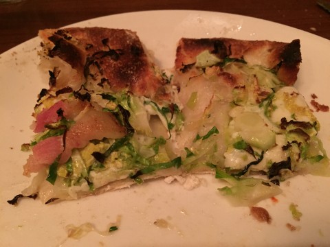 Brussels Sprout Leaves Flat Bread