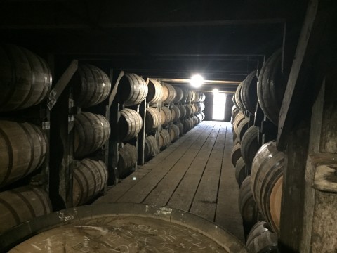 Inside Warehouse C at Buffalo Trace