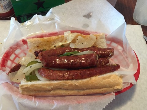 Conecuh Smoked Sausage Po' Boy